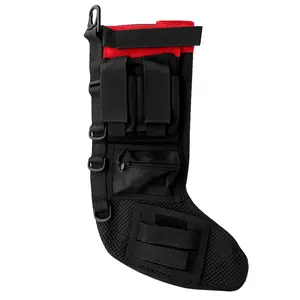 Tactical Christmas Stocking with Molle Straps, Utility Pockets & Heavy-Duty Zippers – Military Style Holiday Stocking for Tools, Gadgets & Gear