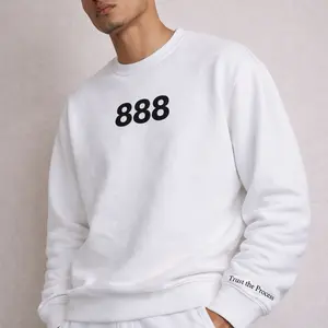 White 888 Sweater - Trust the Process - Unisex Casual Long Sleeve Crewneck