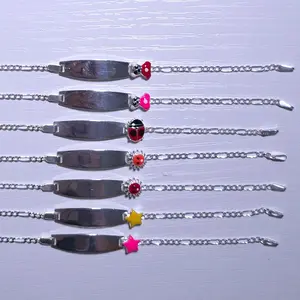 Tag ID Sterling Silver Baby Bracelet- Free engraving