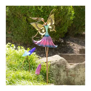 Evergreen Oversized Metal Dancing Fairy GardenStatue
