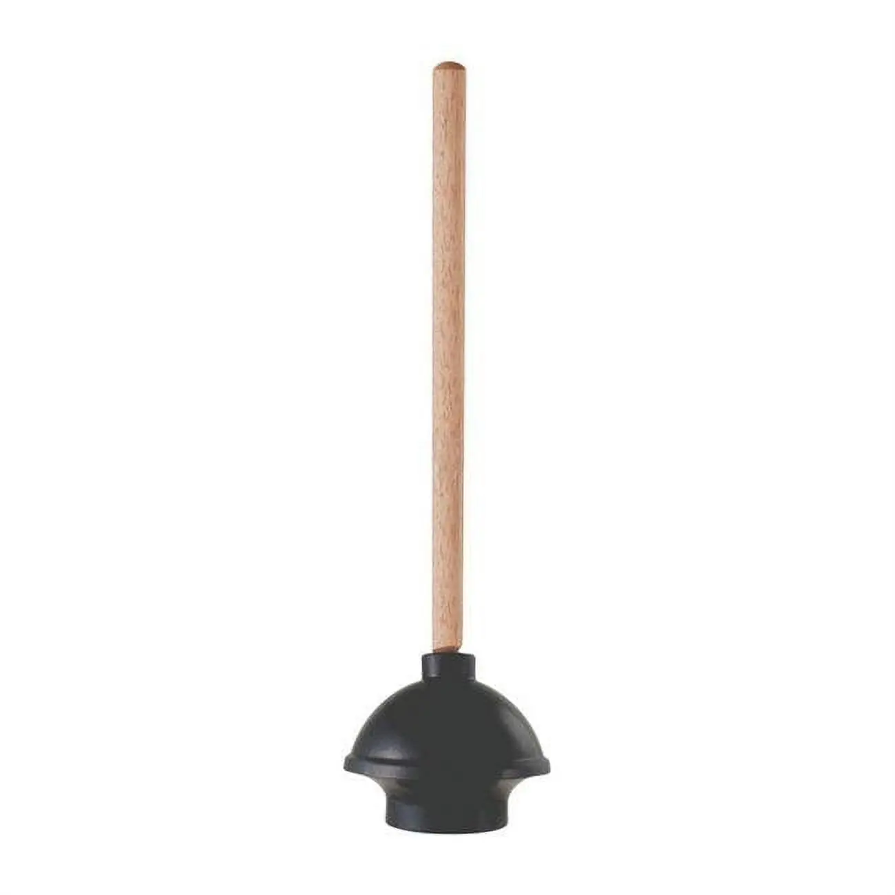 Household Wooden Handle Toilet Plunger, 16x6 in, Black Cup, 5.58 lbs, Compatible with Most Household Toilets, Pack of 6