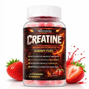 Creatine Gummies (5g Creatine Monohydrate) — Strawberry Flavor | Fitness Dietary Supplement | Edible Chewables | Supports Muscle Energy & Nutritional Support | Health & Wellness Product