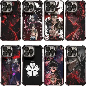 Trendy Black Clover Anime Phone Cases for iPhone 17 Air 16 Pro Max 15 14 Plus 13 12 11 Dark Shonen Aesthetic Cover, Perfect Birthday & Holiday Gift for Teens