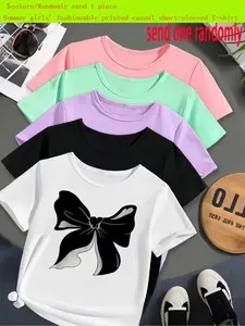 5 Colors/Randomly Send 1pc, Spring/Summer T-Shirt