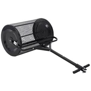 Hardware Peat Moss Spreader 36inch,Compost Spreader Metal Mesh,2 in 1 ATV  and T shaped Handle for planting seeding,Lawn and Garden Care Manure Spreaders Roller