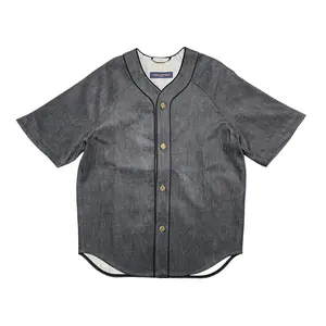 Louis Vuitton Embossed Monogram Baseball Jersey Denim Black