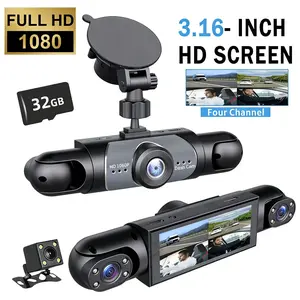 ✅Uber/Lyft Drivers, This Cam Stops False Claims! 4 Channel + 32GB🚗 Non-rechargeable, must be used while plugged in.