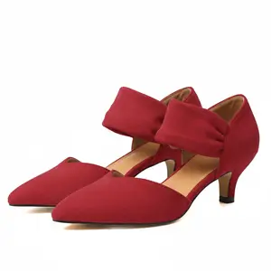 CYNLLIO Womens Pumps Heels Closed Pointed Toe Chunky Kitten Heel Slip On Ankle Strap Comfy Fashionable Elegant Wedding Party Dating Outing Holiday Dress Spring Summer Mary Jane Sandals Shoe