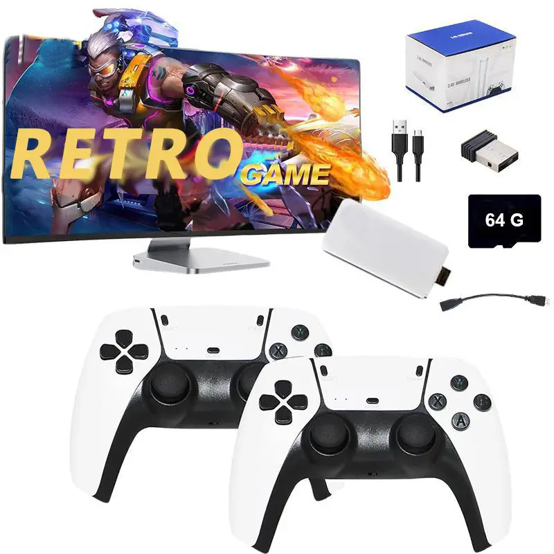 Newly Upgraded Retro Game Stick , Wireless HDMI Output, Supports Many Emulators, Multicolor Communication Cable game stick