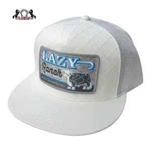 Lazy J Ranch “Built on Tradition” Quilted White Snapback