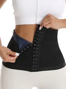 Steam Sweat Waist Cincher Belt Three-Row Buckle Shapewear Gym Workout Body Shaper Breathable Lumbar Support Abdominal Strap Underwear Womenswear