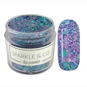 Sparkle & Co. Dip Powders – Secret Menu: Mermaid Fantasy mini Dipping Powder - 1 Jar Lasts 5-7 Manis