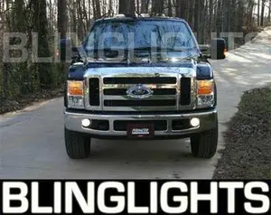 For 2008 2009 2010 Ford F250 F-250 Super Duty Xenon Halogen Fog Lamps Driving Lights Foglamps Foglights Kit