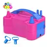 [New Deal] Electric Balloon Pump, Portable  Blower Machine  Air Pump Dual Nozzle Rose Red 110V 600W  Inflator for Party Decorations, Metal, Compact