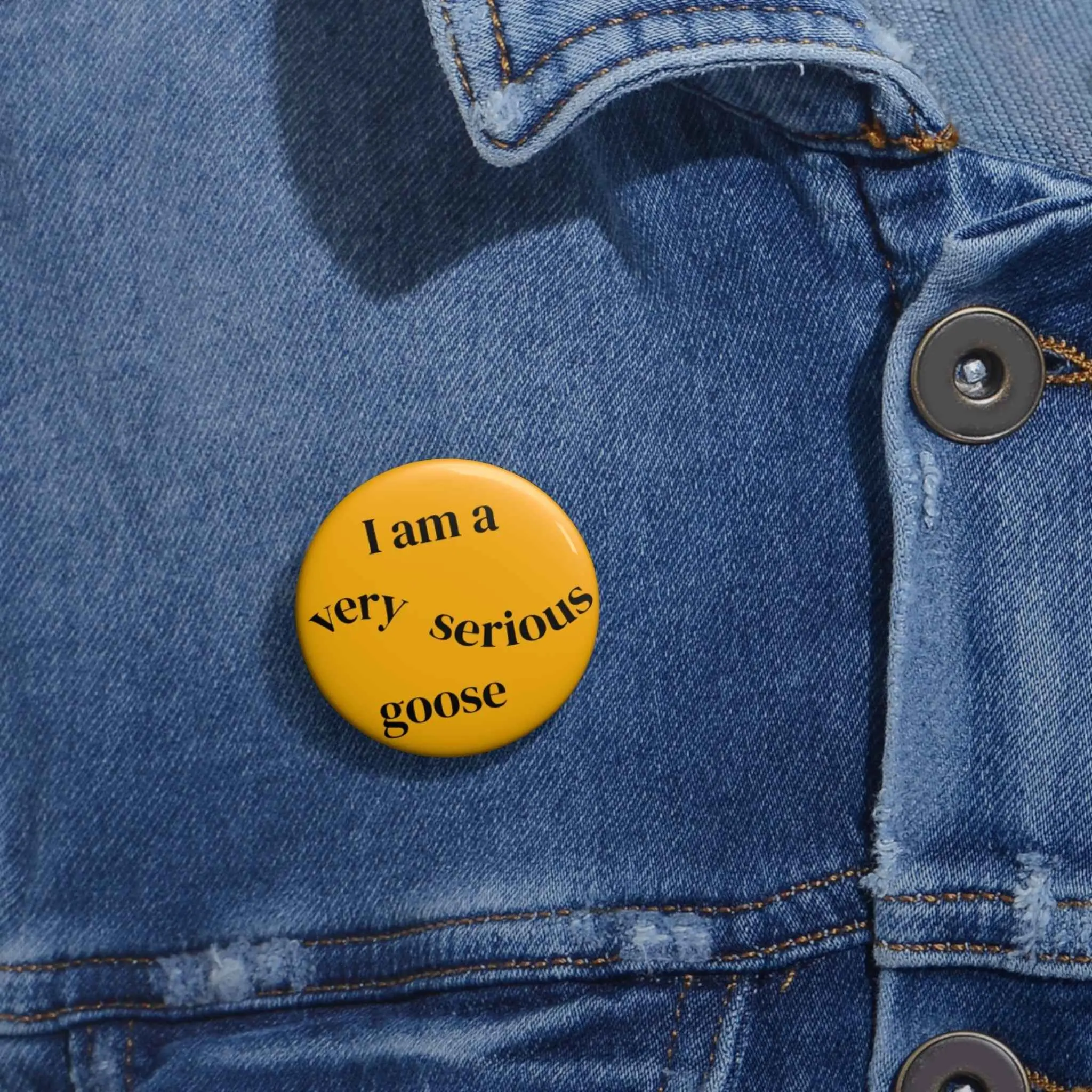Funny Goose Pin Button - Humorous Text Print Badge Clip, Fashion Brooch for Backpack, Casual Wear, Pins For Backpack, Humorous Look
