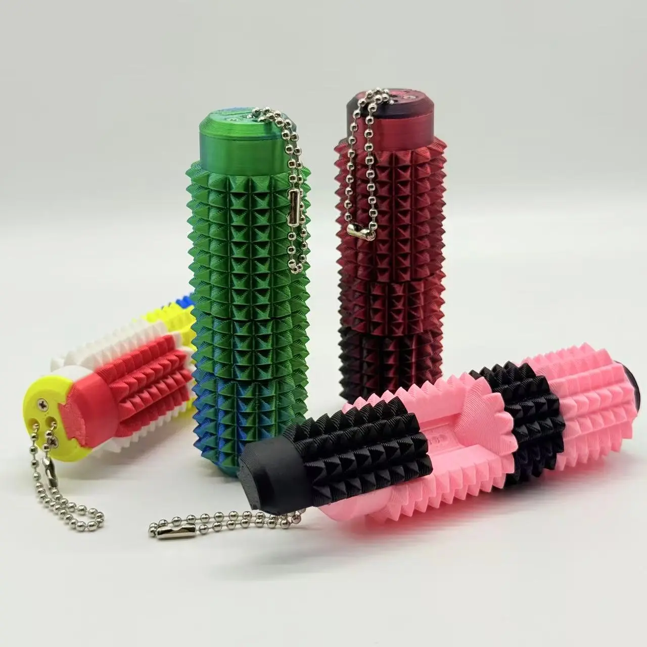5-in-1 Spiky Sensory Fidget Toy for Adults, pain stim fidget toy,Pain Stimulator with Clicker, spiky fidget,Spinner, Slider and Roller, Stress Relief, Portable Keychain, Stress Relieving Accessory, Stress Relief Gadgets