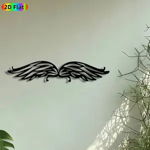 1pc Angel Wings Metal Wall Art, Angel Wings Statue Mural, Artistic Metalwork, Intricate Craftsmanship, Perfect for Christmas, Housewarming Decor, Perfect for Living Room Bedroom Office Decor, Ideal Gift for Angel Theme Enthusiasts.