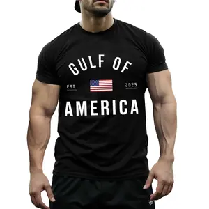 Patriotic Gulf of America Graphic T-Shirt, Fade-Resistant Casual Streetwear for Everyday American Pride