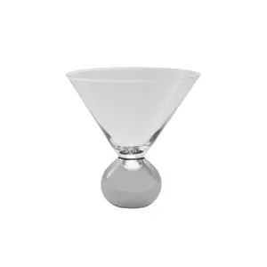 12oz Martini Glass with Silver Ball Stem