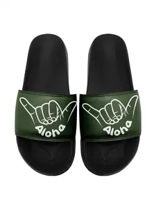 Women's Hawaiian Tropical Aloha Slip-On Sandals, Vibrant Casual Beach Sandals for Summer Pool Vacation Travel and Daily Wear, Comfortable and Stylish Footwear