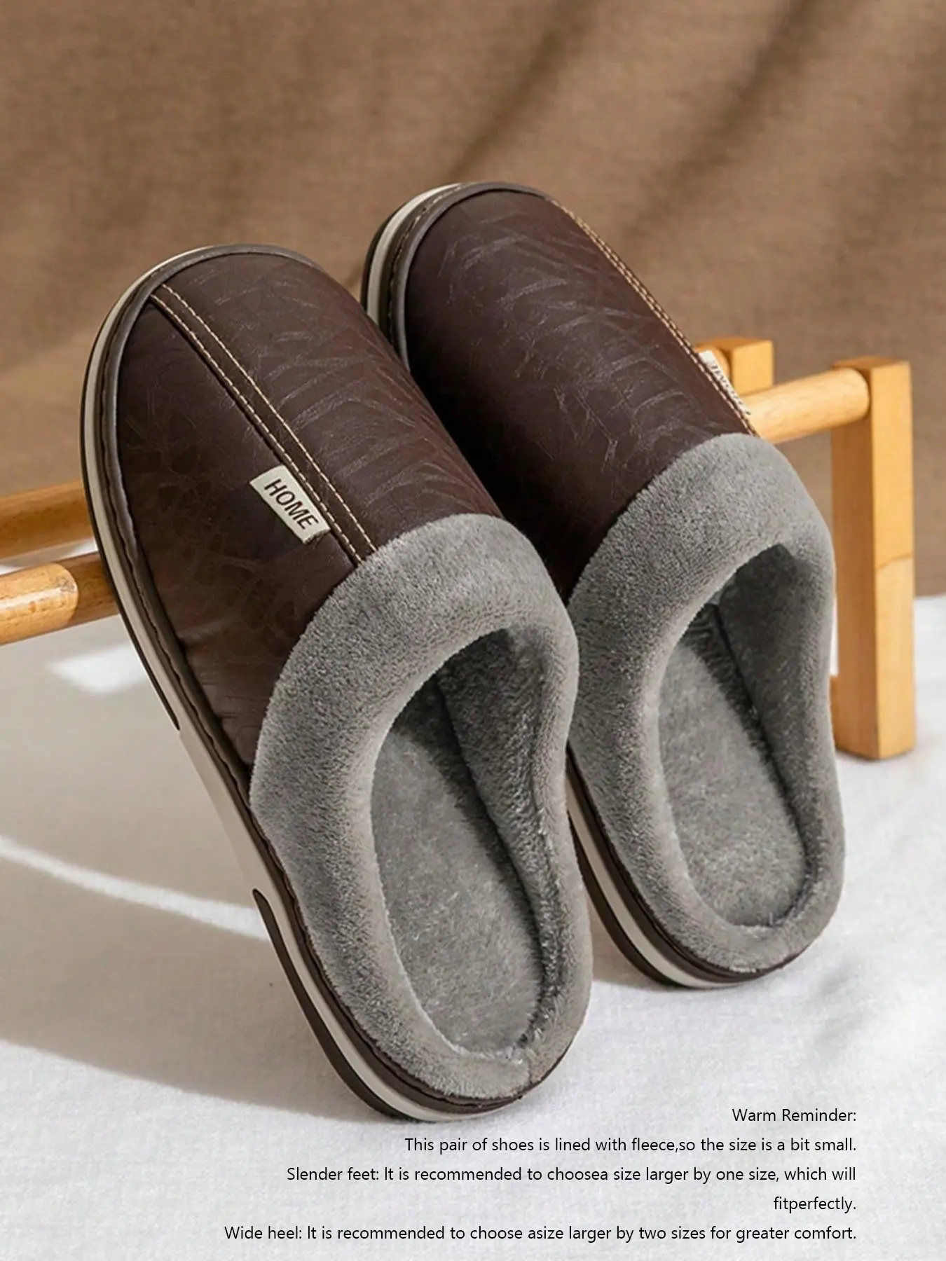 Men's Casual Geometric Pattern Plush Slippers As Gift, Simple Soft & Comfy Bedroom Slippers, Warm Home Slippers for Fall & Winter Wear, Perfect for Men Daily Wear, Indoor Warm Slippers, House Slippers, Slipper Shoes