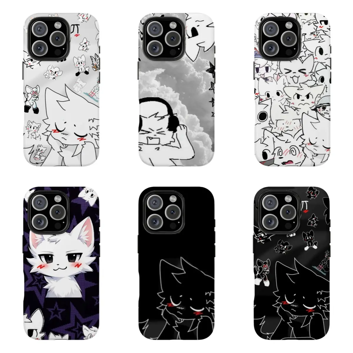 B-Boykisser Cute Furry Polycarbonate Custom Smartphone Case - Shock-Resistant, Durable Protection, Wireless-Compatible, Flat Print Phone Aesthetic Shell, Fashionable Gift for iPhone 11-17, and samsung for S21-S25 Plus Ultra Mobile Accessories