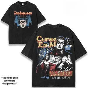 Danhausen Vintage Washed Graphic T Shirt Unisex Iconic Wrestling Print Premium Cotton Classic Fan Apparel Oversized Short Sleeve Crewneck Retro Streetwear Casual Hip Hop Y2K Aesthetic Daily Fashion Top