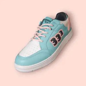 Centrel Cloudburst Mens Casual Trainers Bold Teal White Pink 333 Design Durable Breathable Materials Wide Fit Soft Foam Insoles Sturdy Sole