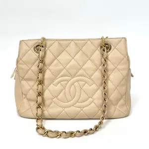 Pre-owned CHANEL PST Handbag | Beige Caviar Calfskin, 25cm | 2011 | N21971463