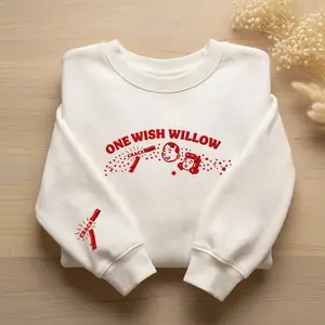 One Wish Willow Premium embroidery sweatshirt | Obsession 2026 Horror Movie embroidery sweatshirt, Fan Gift Merch |