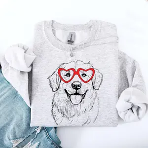 Great Pyrenees, Pet, Dog Breed, Valentine's Sweatshirt, Crew Neck, Women's, Crewneck, Valentine's Day, Love, Heart, Cupid