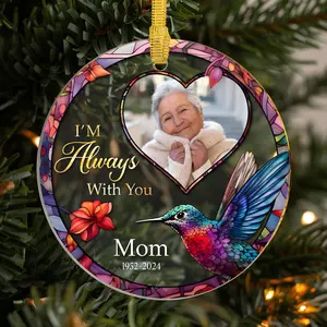 Personalized Memorial Ornament for Mom, Beautiful Tribute Keepsake for Christmas, In Loving Memory, Remembrance Gift