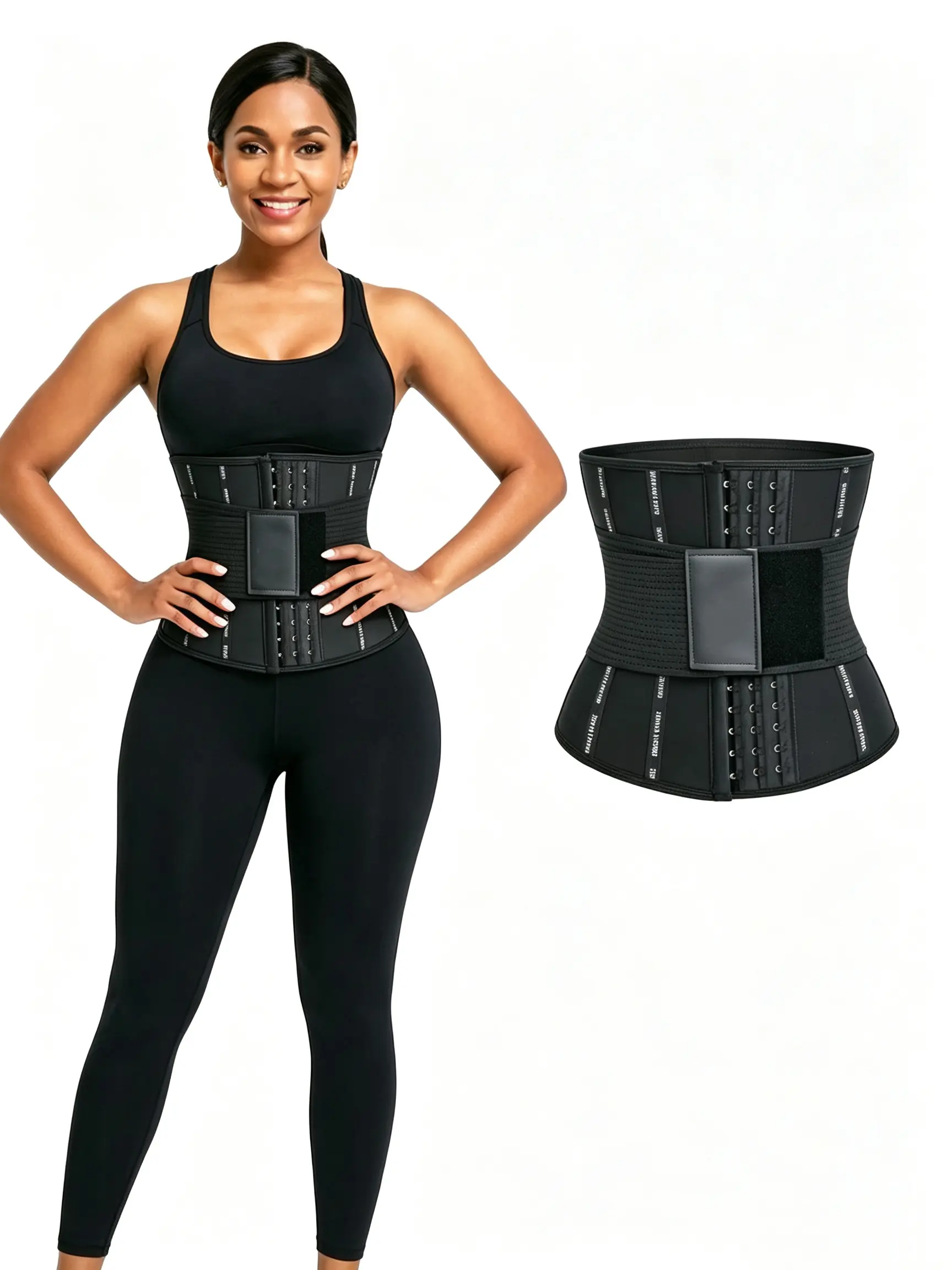 Waist support belt, abdominal control waist belt, double wrap, adjustable size, comfortable fabric, close-fitting waist training belt, suitable for summer Daily Exercise Elegant Sitting Posture Waist Support Belt