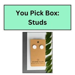 YOU PICK Box: Stud Polymer Clay Earrings