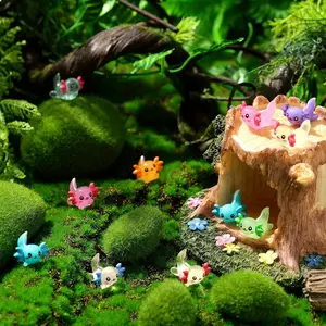 10/30Pcs Mini Resin Axolotl Miniature Axolotl Ornament Charms, Figures, Glow in The Dark Tiny Axolotl Figurines Resin Small Animals for DIY Craft Garden Landscape Potted Plant Aquarium Home Decoration