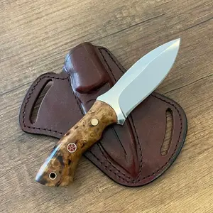 Custom Handmade D2 Steel Fixed Blade Hunting Knife - 9 Inch hand Forged Full Tang Knives For Hunting, Outdoor Camping Knives