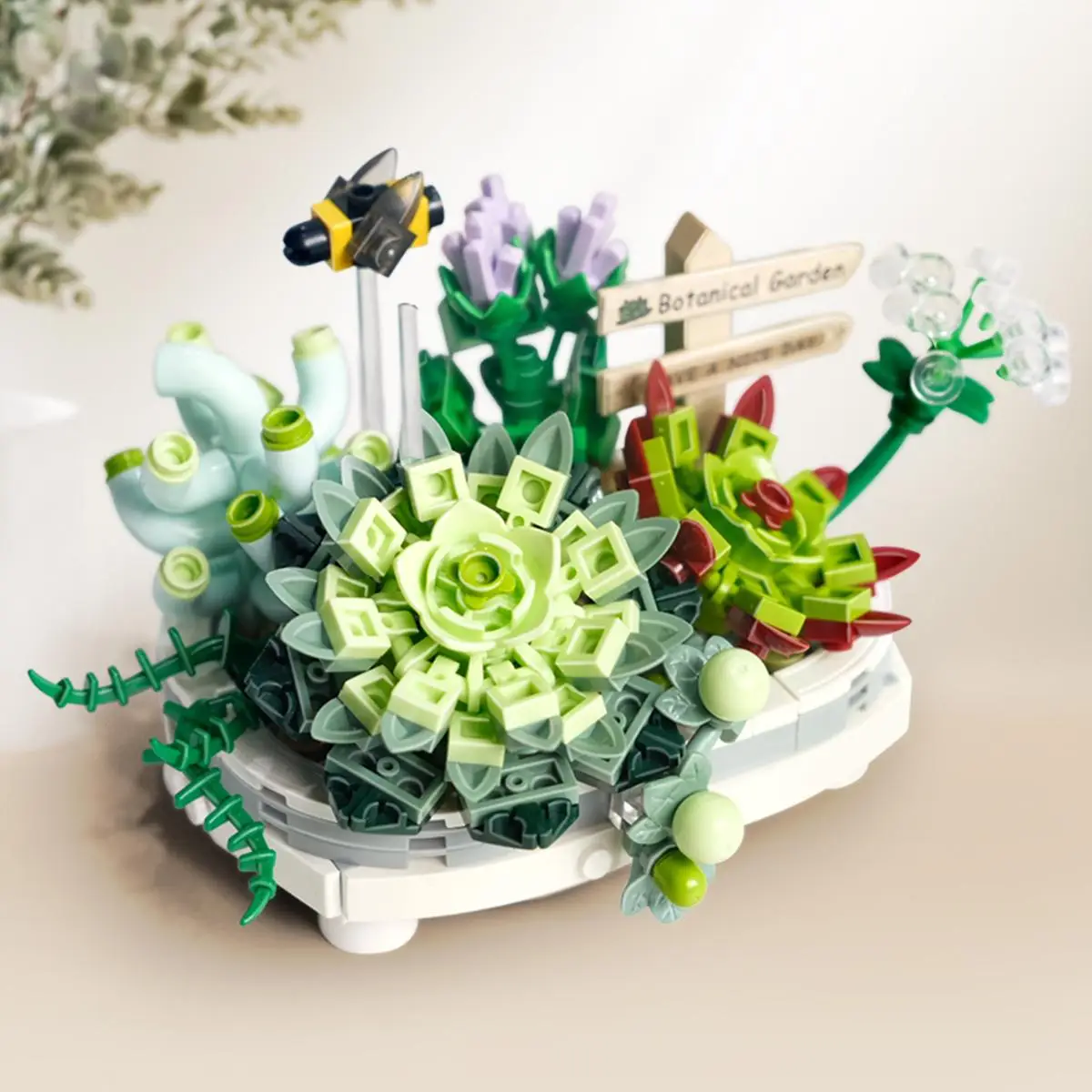 Bonsai Tree Building Kit, Eternal Flower Pot Plant Building Blocks Set, Home Decor DIY 3D Model Artificial Flowers Building Toy, Kids Toys Creative Fi