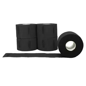 L3 - Level 3 Neck Paper - Disposable and Flexible Neck Strips - Barber and Hair Stylist Supplies - Self-Adheres to Neck - Pre-Cut and Easy to Use - 5 Rolls (100each) (Black)