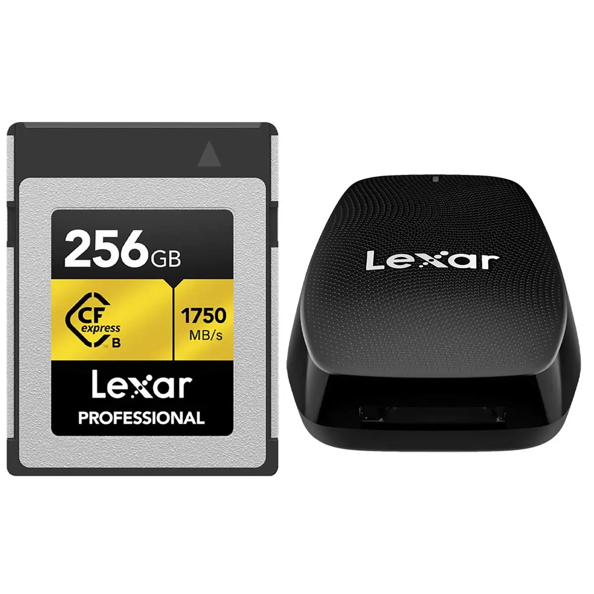 Lexar Gold Series Professional 256GB CFexpress Type-B Memory Card, Bundle with CFexpress Type-B USB 3.2 Gen 2x2 Reader