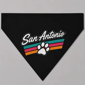 San Antonio paw Bandana Black Handkerchief 210 Dog Lover Puppy