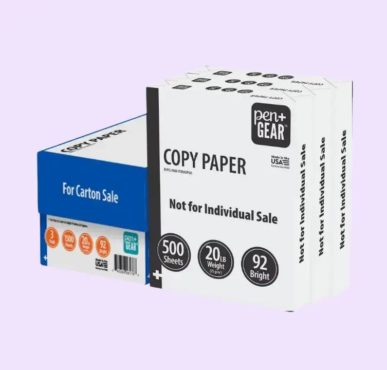 Pen+Gear 8.5" x 11" White Copy Paper (20 lb, 92 Bright) - 3 Ream Case (1,500 Sheets Total)