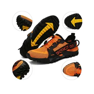 Unisex Letter Patched Colorblock Water Shoes, Sporty Quick Drying Beach Shoes, Outdoor Swimming Pool River Boating Fishing Diving Surfing Yoga Shoes, Waterproof Outdoor Shoes, Velcro Water Shoes