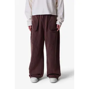 mnml Cross Seamed Sweatpants - Washed Brown