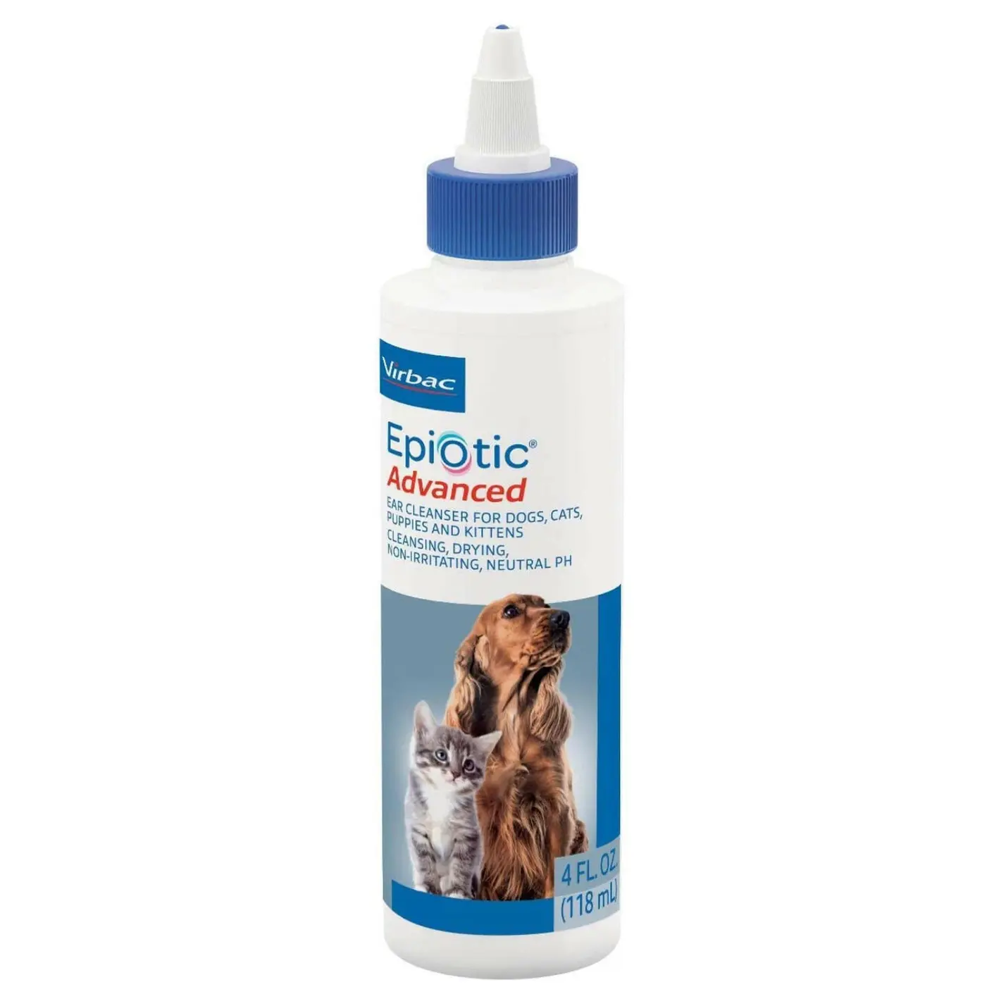 Epi-Otic Advanced No-Fragrance Liquid Ear Cleanser for Dogs & Cats, 4 fl. oz. (118 ml)