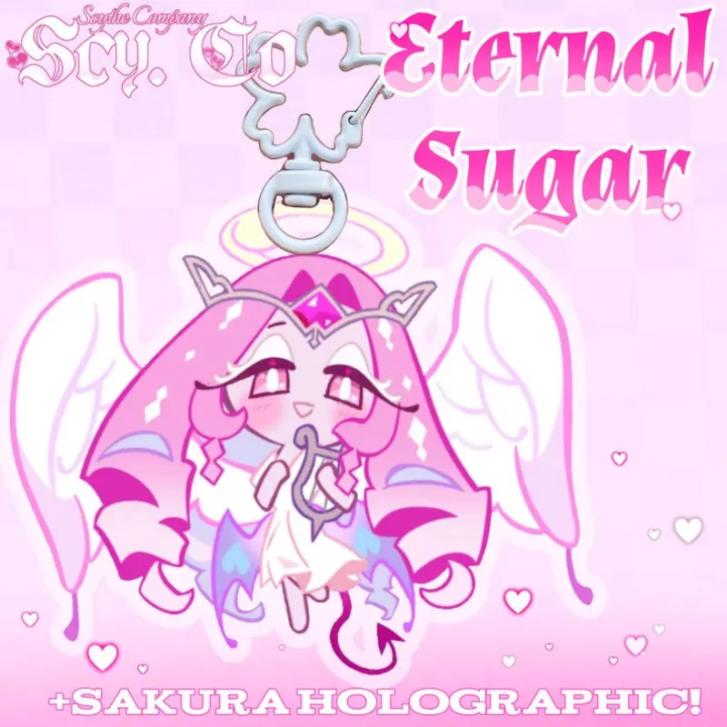 Eternal Sugar Cookie Holographic Keychain // Cookie Run Kingdom