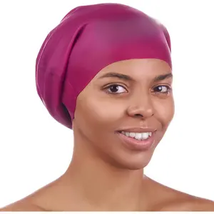Large Swim Cap for Long Hair -  Durable  Swimming Cap for Braids, Dreadlocks, Weaves, Afros, Curls - Swim Caps for Women & Men - Anti-Leak Seal for Pool, Beach, Laps & Water Workouts