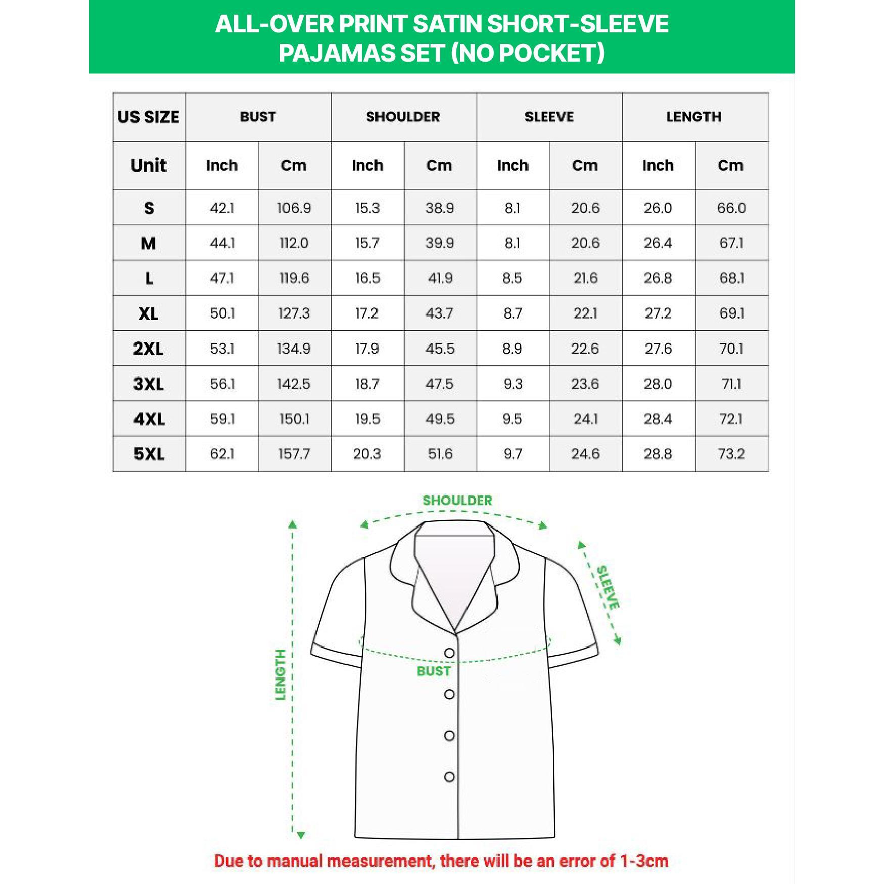 Women's Espresso Martini Satin Pajama Set, Unique PJs with Design, Matching Family Sleepwear Set, Satin Pajama Set For Men Women Kids