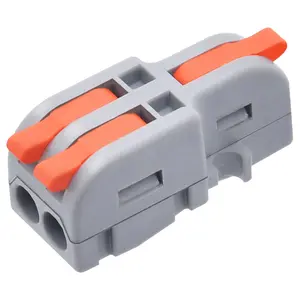 20 count Lever Wire Connectors, 1 in 2 Out DIY Mini Splicing Compact Splitter Docking Terminal Block Electrical Connectors, 24-12 AWG