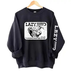 Men's Lazy J Ranch Willow Cattle Headquarters Logo Hoodie Pullover Sweatshirt, T-Shirt, Hoodie Cheap Brand Clothing, Casual Cotton, Gildan Daily Comfort For Men For Women