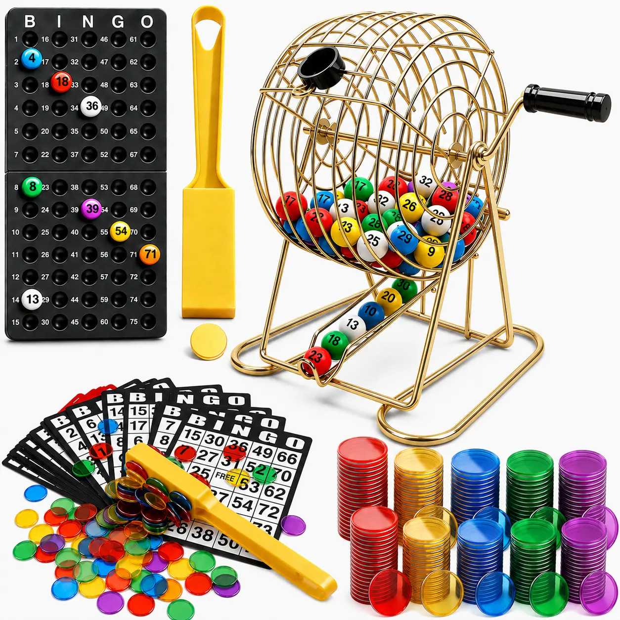 New American style Bingo Game Set, carousel game machine, Bingo Chips,Bingo Wands,manual lottery machine, party entertainment for Halloween,Christmas Event & Party Supplies Halloween&Christmas
